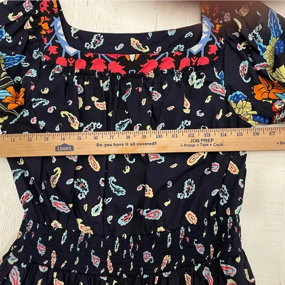 Anthropologie Women's Floral Print Chiffon Puff Sleeve Kayak Maxi Dress Size S - Picture 6 of 13